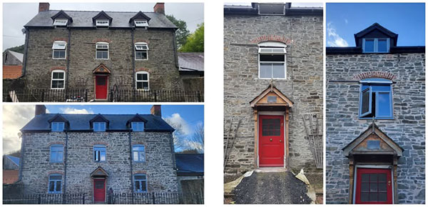 Removal of old cement mortar and new lime mortar applied at North Wales property