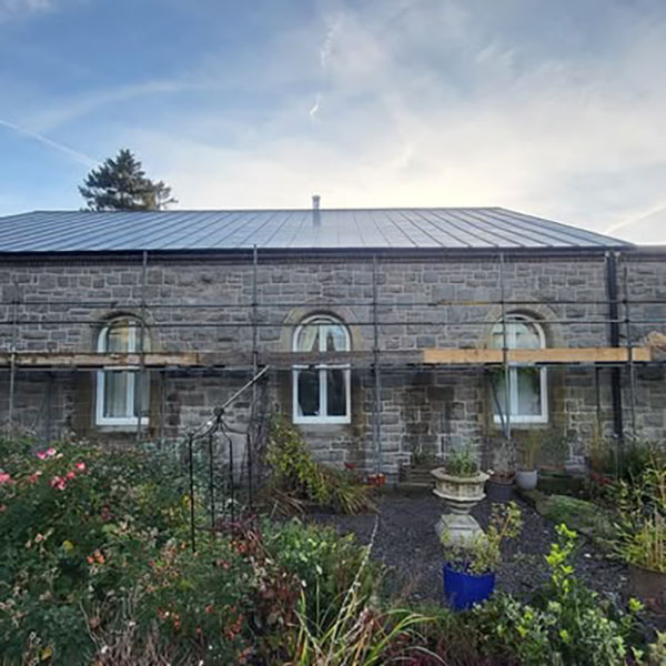 Lime pointing work at house in North Wales